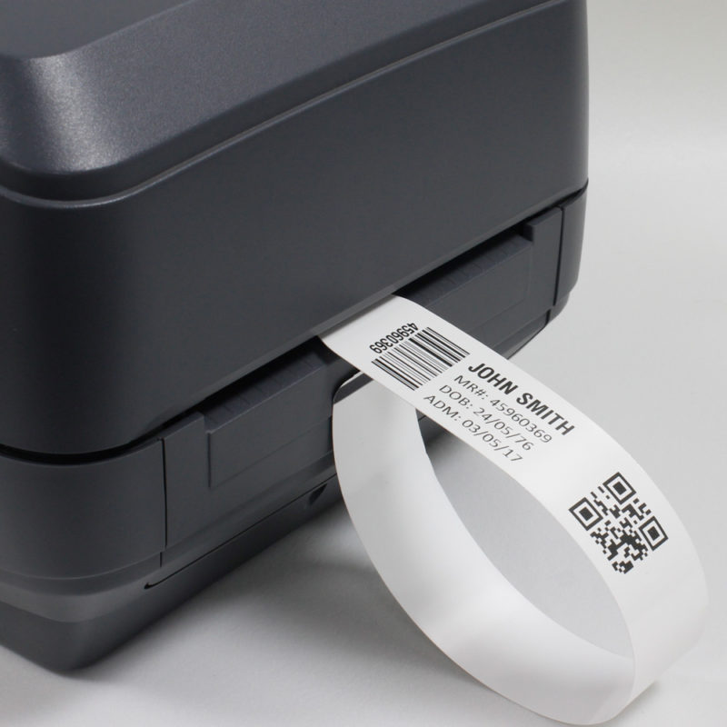 Direct Thermal Wristband Variable Data and Barcode Printed Wristband